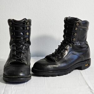 Danner 8" Quarry 3.0 Black PT Leather Combat Boots Men's Size EU 42 US 8.5 EE
